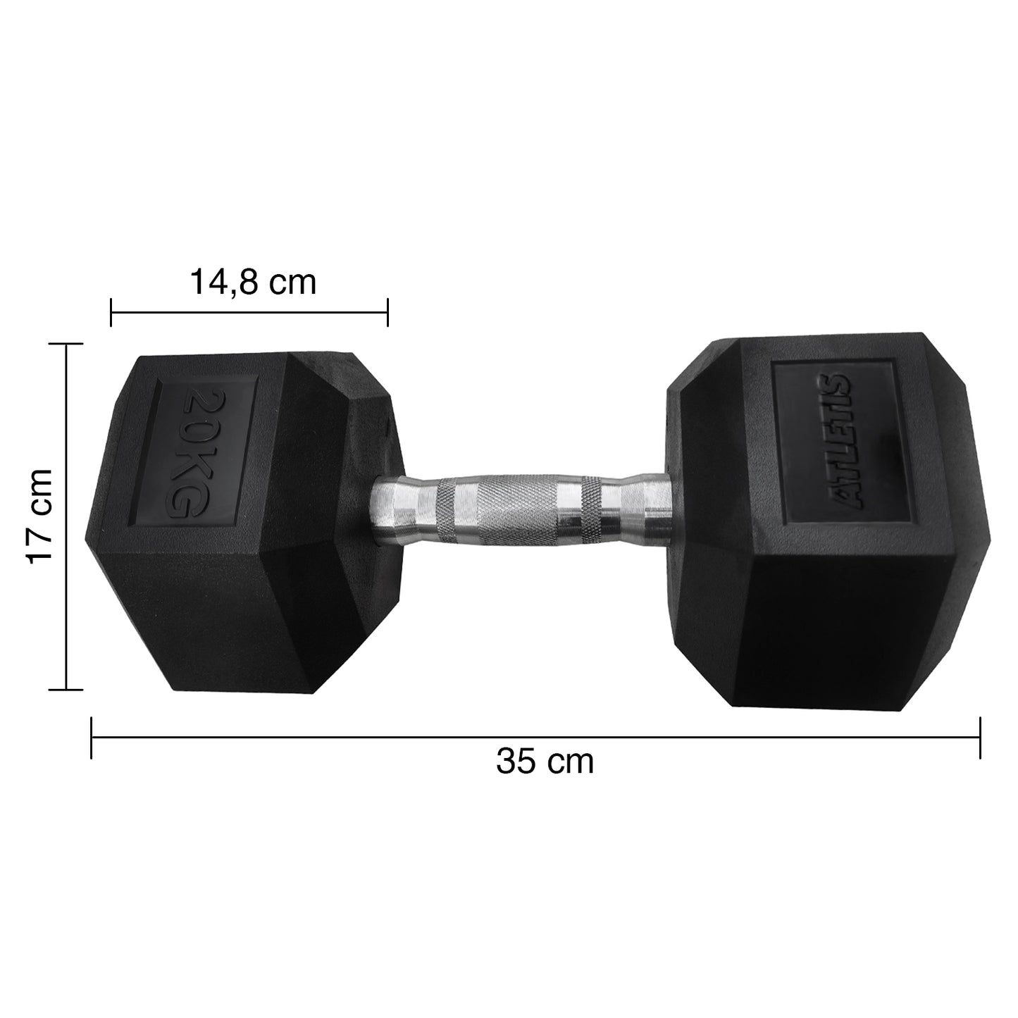 Mancuerna Hexagonal 20 Kg Negro