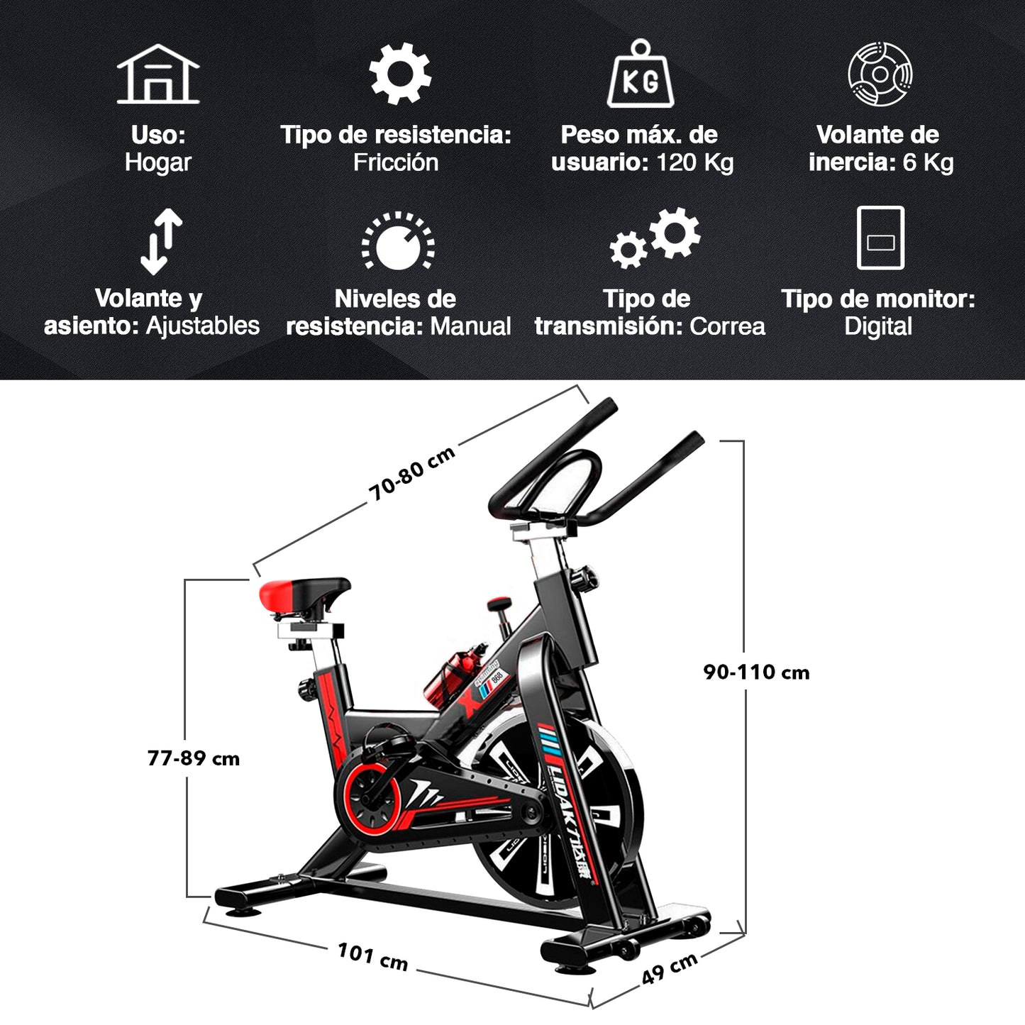 Bicicleta Spinning Home Fitness